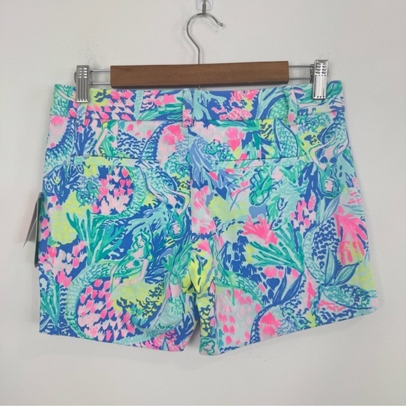 NEW Lilly Pulitzer Callahan Stretch 5” Inseam Short in Mermaids Cove—size 0 - Picture 4 of 13